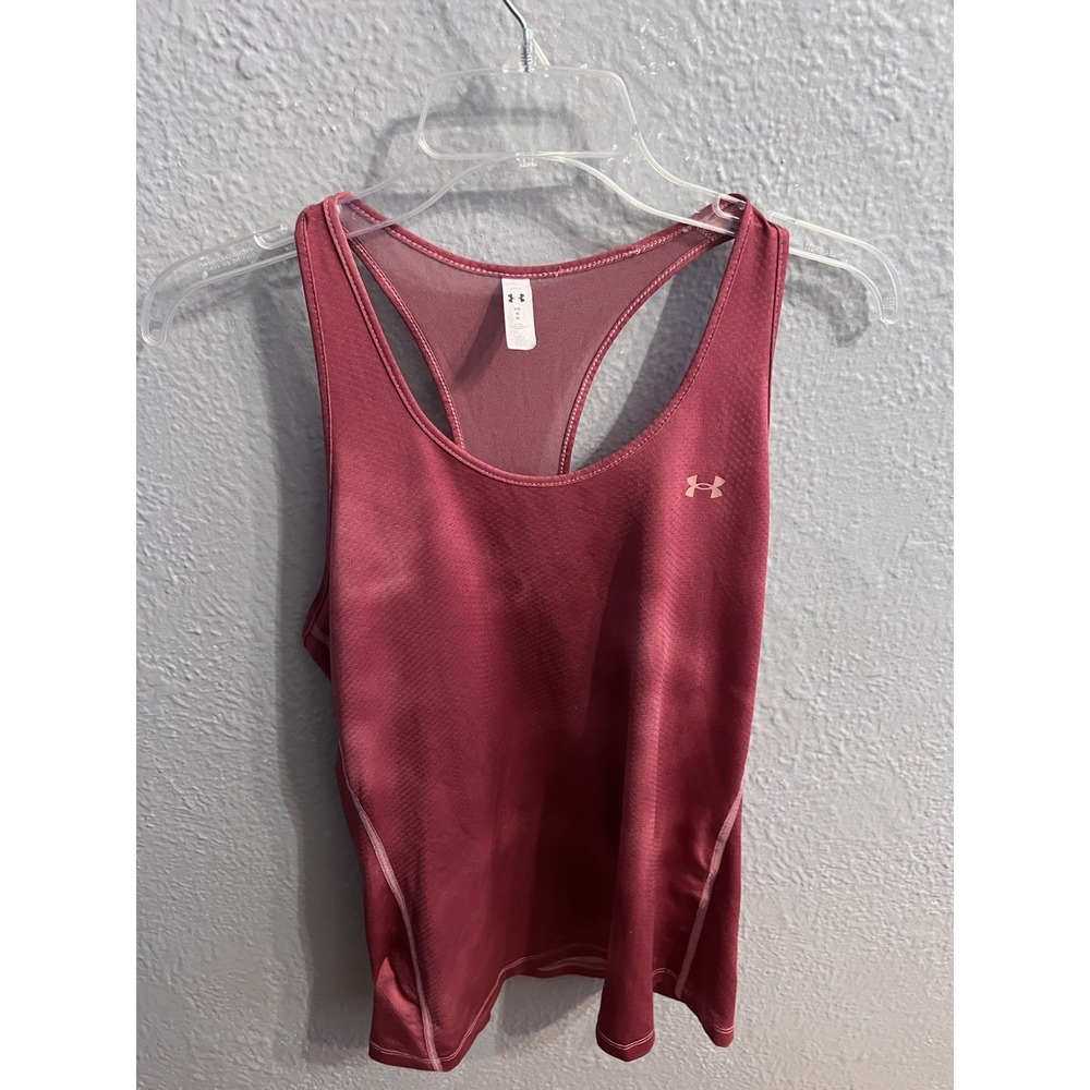 Under Armour Womens Size Large Pull Over Activewear Tank Top Rust‎ Color